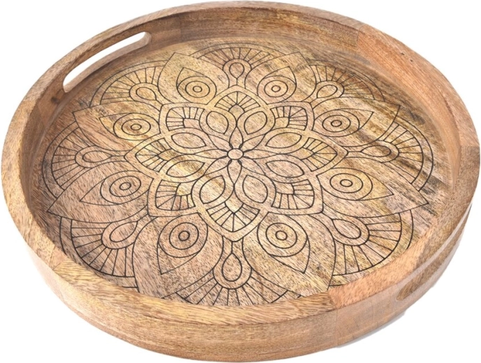 Dienblad van mangohout MANDALA