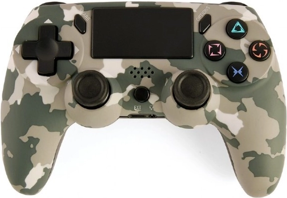 Draadloze gamecontroller voor PlayStation 4 en pc in camouflageontwerp