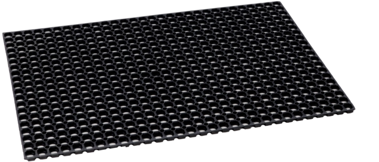 Rubberen opengewerkte entreemat 80 × 120 cm, zwart