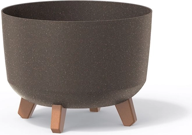 Plantenpot op pootjes Gracia Standard Eco Wood 34 cm – koffie