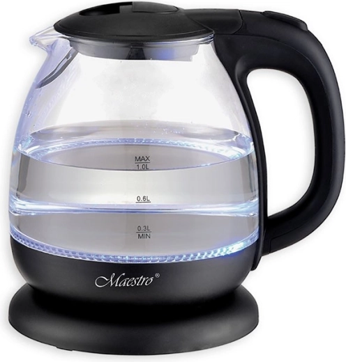 Elegante glazen elektrische waterkoker 1l Maestro
