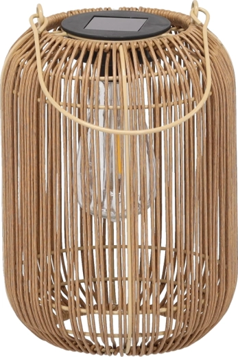 Solar tuinlantaarn 24 cm bruin