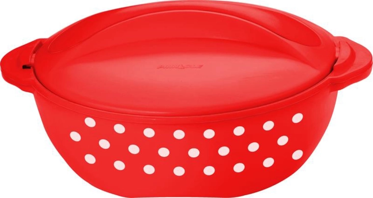 Thermoschaal TORO 2 l – rood met witte stippen