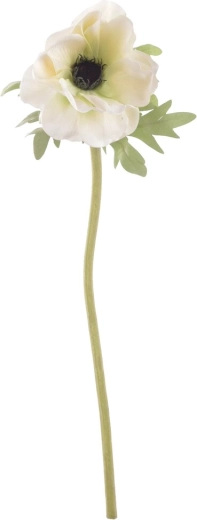 Kunstbloem klaproos wit 50 cm