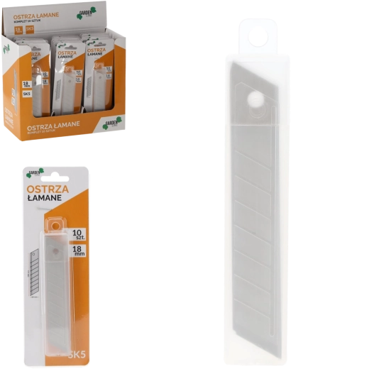 Set van 10 afbreekmessen 18 mm SK5
