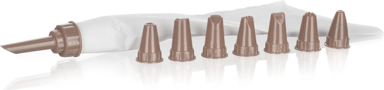 Decoratiezak met 8 spuitmonden CULINARIA, bruin