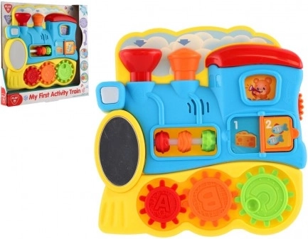 Educatieve trein met activiteiten voor de allerkleinsten met licht en geluiden