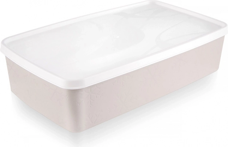 Kunststof voedseldoos met deksel 2 l beige