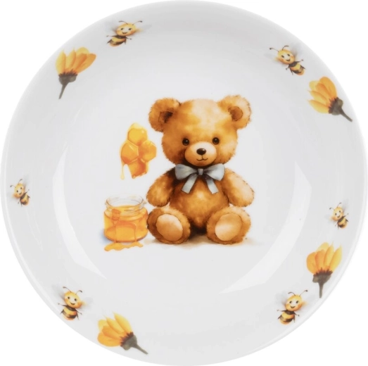 Diep kinderporseleinen bordje Beertje 19 cm
