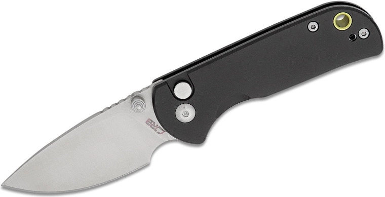 Zakmes CJRB Mica, zwart aluminium, 6 cm, sand polished