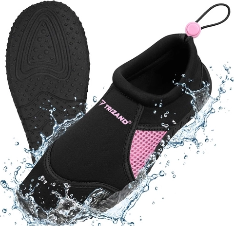 Waterschoenen Trizand zwart-roze, maat 36