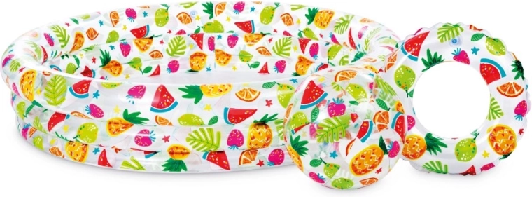 Opblaasbaar zwembadset Hawaii voor kinderen 132 × 28 cm