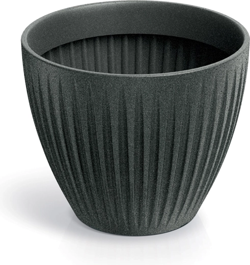 Bloempot Latia Round 40 cm – zwart graniet