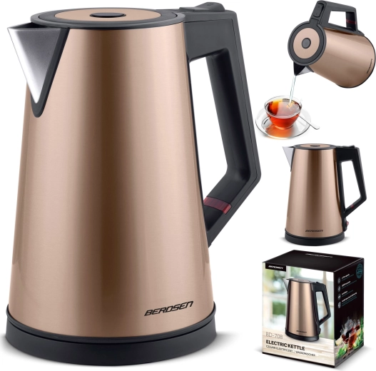 Elektrische waterkoker 1,7 l BERDSEN koper met KeepWarm-functie