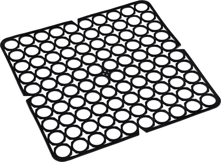 Elastisch gootsteenrooster 27,5 × 27,5 cm zwart