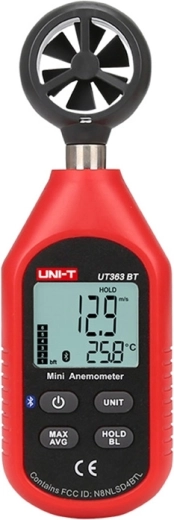 Mini-anemometer Uni-T UT363BT met Bluetooth