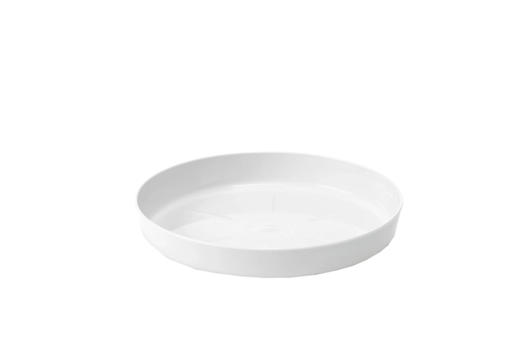 Kunststof onderzetter voor bloempot Lamela Magnolia wit 14,5 cm