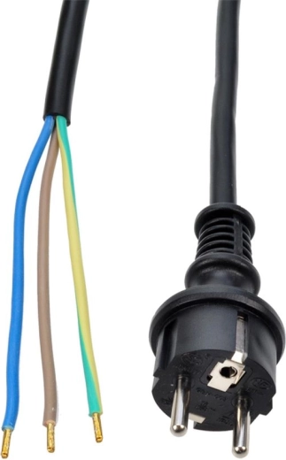Solight flexibele rubberen voedingskabel 2,5 m H07RN-F 3x2,5 mm² zwart