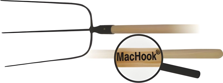 Vork met 3 tanden met houten steel 130 cm