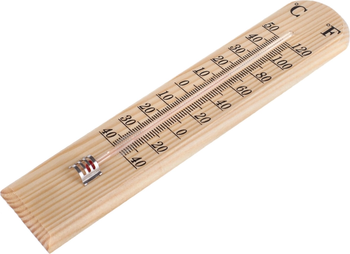 Houten thermometer 25,5 cm HAPPY GREEN