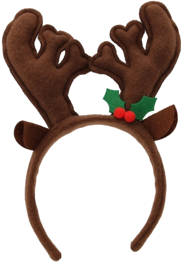 Haarband met rendiergewei bruin 16 × 19 cm