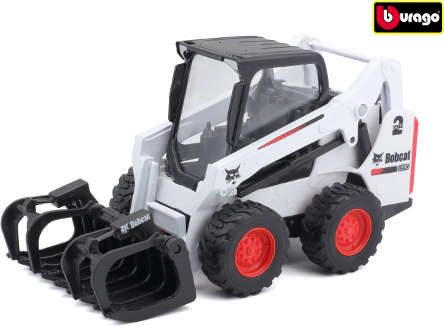 Bburago 10 cm Bobcat S590 compacte wiellader met grijper