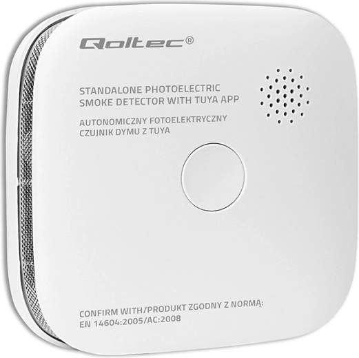 TUYA Wi‑Fi rookmelder met batterij, 85 dB alarm en LED