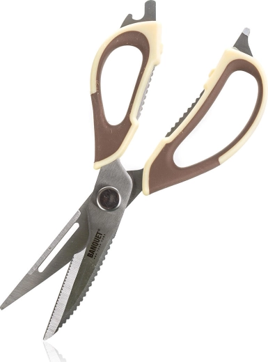 Universele demonteerbare keukenschaar 22,5 cm beige‑bruin