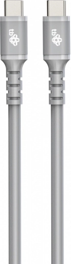 Siliconen USB‑C naar USB‑C kabel 1 m grijs