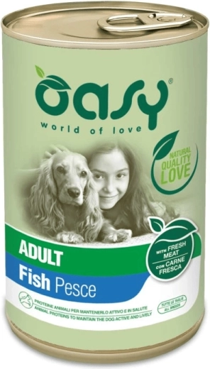 Oasy paté voor volwassen honden met vis 400 g