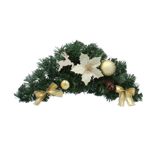 Hangende kerstversiering 46 cm in goudkleur