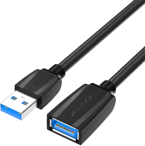 USB 3.0-verlengkabel USB-A man naar USB-A vrouw Vention VAS-A45-B300 3 m (zwart)