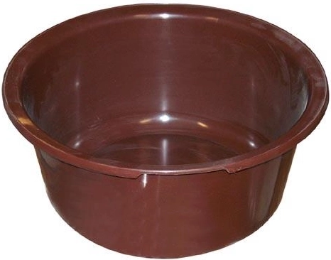 Kunststof wasbak 42 cm bruin