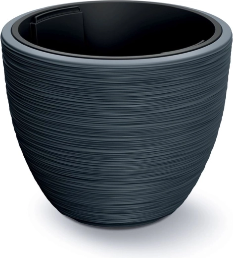 Bloempot met inzet Furu 56,9 cm – antraciet, decoratieve kunststof plantenbak