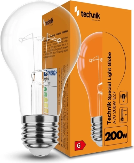 Speciale gloeilamp A70 200 W E27 warm wit