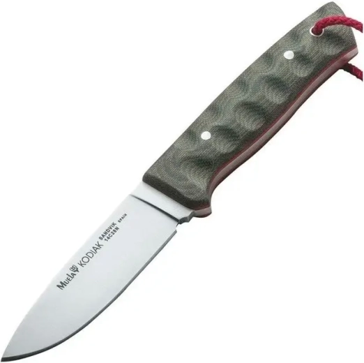 Muela Kodiak jachtmes met groen Micarta-handvat en Kydex-schede
