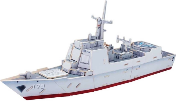Robotime 3D-puzzel torpedobootjager Type 052C kleurrijk
