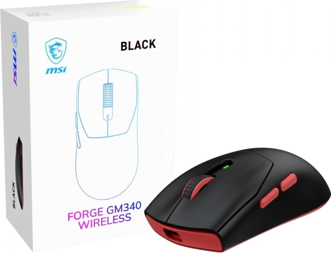 MSI Forge draadloze gamingmuis GM340W zwart