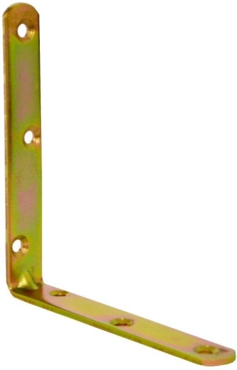 Hoeklijn met persing 120 × 18 × 3 mm geel, verzinkt (10 stuks)