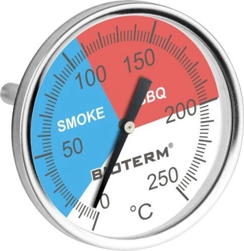 Thermometer voor rookoven en grill 2-in-1, 0–250 °C van roestvrij staal