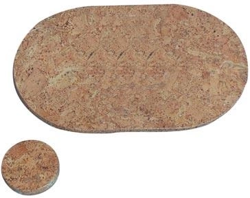 Ronde kurken onderzetters 10 cm, glad (6 stuks)