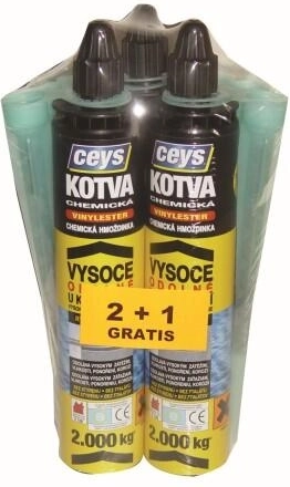 Chemische anker vinylester 300 ml 2+1 gratis
