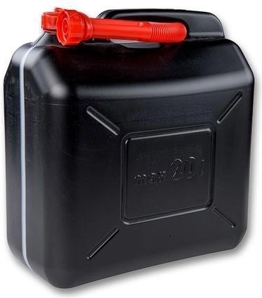 Kunststof jerrycan voor vluchtige stoffen 20 l, zwart