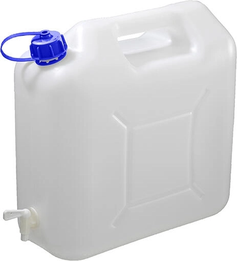 Jerrycan met kraan 15 l van duurzaam plastic