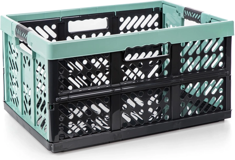 Opvouwbare kunststof krat 54 × 37 × 28 cm, draagvermogen 50 kg