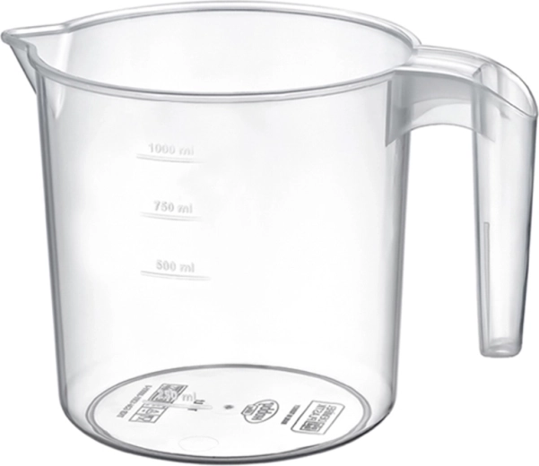 Transparante keukenschenkkan met maatverdeling 1 l