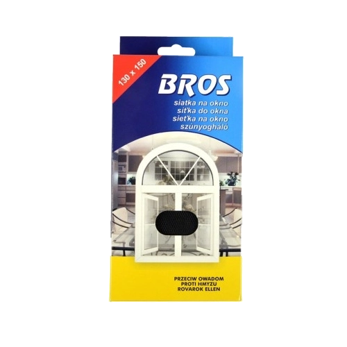 Hordeur voor ramen 130 × 150 cm BROS, zwart