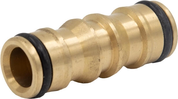 Koppelstuk voor twee 1/2-snelkoppelingen van messing AQUA
