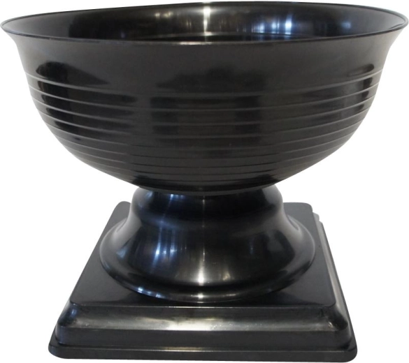 Bloempot Pelikan met voet, zwart