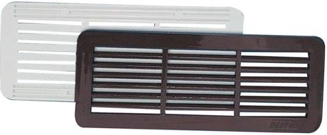 Ventilatierooster met kap 150 × 60 mm, wit, 2 stuks